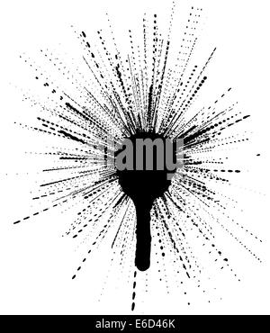 Modificabile astratta illustrazione vettoriale di un inchiostro splash Illustrazione Vettoriale