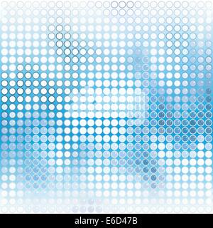 Vettore astratto di sfondo blu e cerchi bianchi Illustrazione Vettoriale