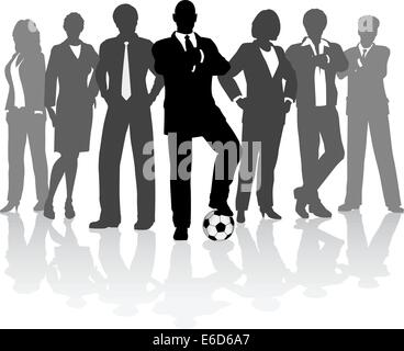 Modificabile illustrazione vettoriale di un relativo a sport team business Illustrazione Vettoriale