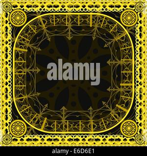 Telaio del vettore o piastrella illustrazione con tutti gli elementi come separati oggetti modificabili Illustrazione Vettoriale