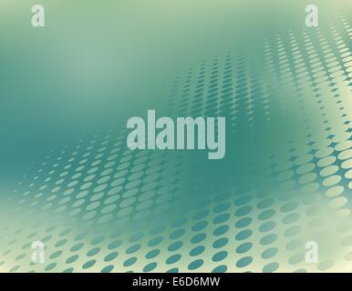 Modificabile astratta illustrazione vettoriale di un verde modello halftone Illustrazione Vettoriale