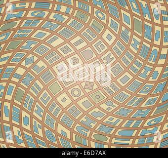 Vettoriale modificabile illustrazione astratta di un generico mappa di ritorto a piano strada Illustrazione Vettoriale