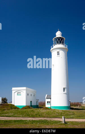 Il 1867 Hurst Point Lighthouse vicino Milford-su-Mare si trova a Hurst punto nella contea di Hampshire Foto Stock