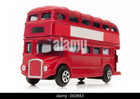 London double decker routemaster su uno sfondo bianco Foto Stock