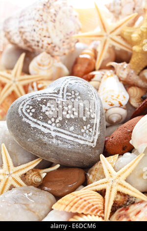 A forma di cuore ad ciottolo. Foto Stock