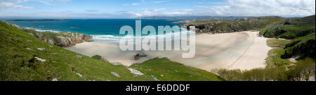 Tràigh Allt Chàilgeag beach, vicino a Durness, sulla costa nord di Sutherland, Scotland, Regno Unito Foto Stock