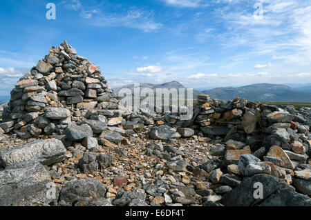 Ben più Assynt dal vertice di Glas Bheinn, Sutherland, Scotland, Regno Unito Foto Stock