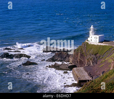 Hartland Point lighthouse nel Devon Regno Unito Foto Stock