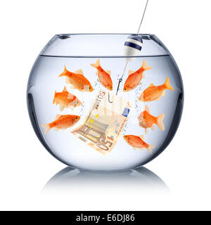 La tentazione di pesce concept Foto Stock