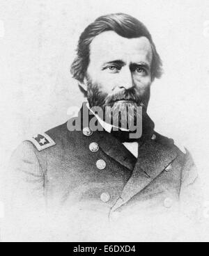 Generale Ulysses S. Grant, Comandante della Unione europea eserciti nella guerra civile americana, Ritratto, circa 1864 Foto Stock