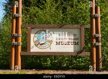 Elk203-4244 Canada, British Columbia, Port Edward, segno Foto Stock