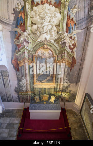 Museo della rivolta dei contadini, Castello Orsic, Cappella altare, GORNJA STUBICA, Zagorje, Croazia Foto Stock