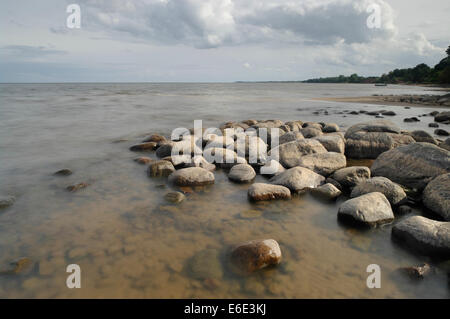 Il lago Peipsi Paesaggio vicino Kallaste. Estonia Foto Stock