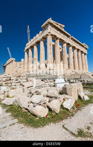 Il Partenone, l'Acropoli di Atene in Grecia Foto Stock