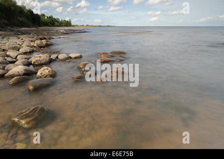 Il lago Peipsi Paesaggio vicino Kallaste. Estonia Foto Stock