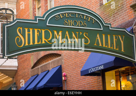 Sherman's Alley di New Haven CT Foto Stock