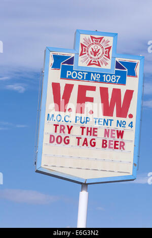 VFW Post #1087 Segno, Great Falls , MT, STATI UNITI D'AMERICA Foto Stock