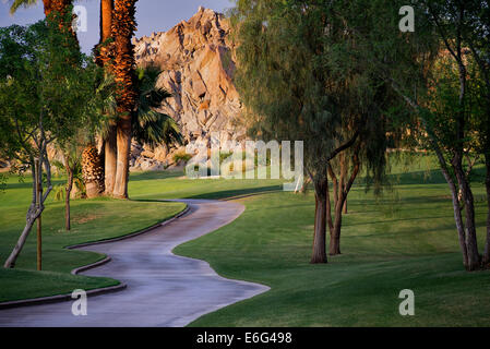 Il percorso al Silver Rock Golf Resort. La Quinta, California Foto Stock