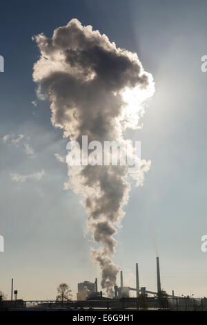 Fabbrica a Aviles estuario. Aviles. Asturias Provenza. Spagna. Europa Foto Stock