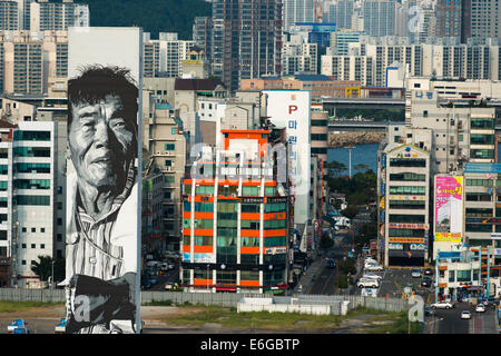 Paesaggio urbano a Gwangan, Pusan, Corea del Sud Foto Stock