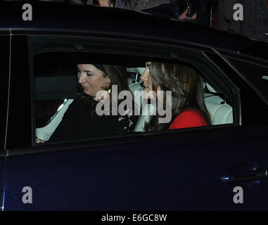 Kate Middleton Duchessa di Cambridge visto arrivare a Buckingham Palace per la celebrazione delle arti drammatiche Dotato di: Kate Middleton dove: Londra, Regno Unito quando: 17 Feb 2014 Foto Stock