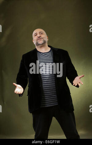 Edimburgo, Scozia, Regno Unito. Il 22 agosto, 2014. Omid Djalili, lo stand-up comedian, attore e scrittore, all'Edinburgh International Book Festival 2014. Edimburgo, Scozia. 22 agosto 2014 Credit: GARY DOAK/Alamy Live News Foto Stock