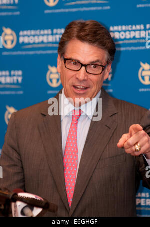 New Hampshire, Stati Uniti d'America. Il 22 agosto, 2014. Texas Gov. Rick Perry parla in NH Credit: Andrew Cline/Alamy Live News Foto Stock