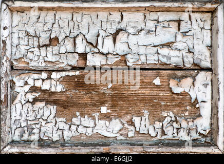Il vecchio grunge incrinato telaio in legno Foto Stock
