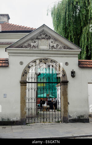 Sinagoga Remuh in Krakow-Kazimierz, Polonia, Europa, dall'UNESCO patrimonio dell'umanità Foto Stock