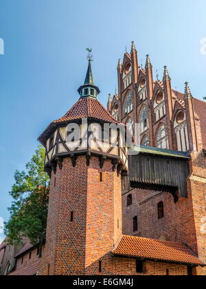 Castello teutonico in Malbork, regione della Pomerania, Polonia Foto Stock