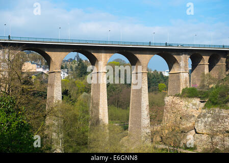 La passerella (o Lussemburgo viadotto) in Lussemburgo. Foto Stock