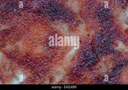 Chiudere fino al pane con burro e marmellata Foto Stock