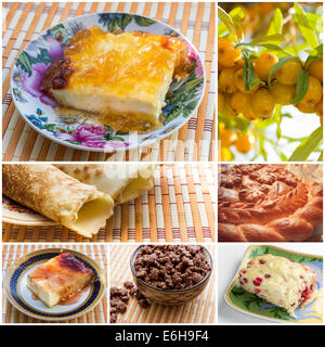 Il collage con la pasticceria Foto Stock