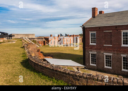 Motivi interni ed edifici a Fort Clinch in Fort Clinch parco dello stato in Fernandina Beach, Florida Foto Stock