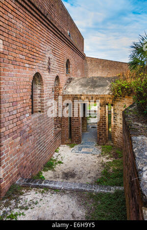 Motivi interni ed edifici a Fort Clinch in Fort Clinch parco dello stato in Fernandina Beach, Florida Foto Stock