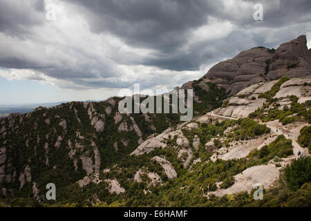 Montagne di Montserrat in Catalogna, Spagna. Foto Stock