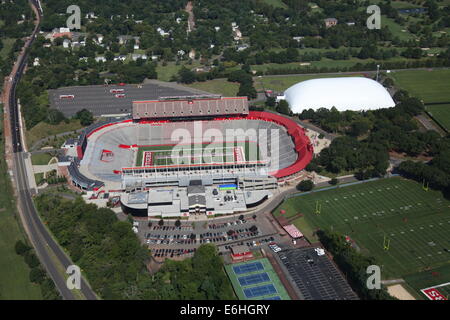 Vista aerea della Rutgers University Stadium, New Brunswick, New Jersey Foto Stock