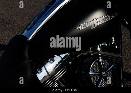 Dettaglio di un nero Harley Davidson Motor bike Foto Stock