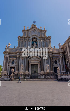 Cattedrale di Sant'Agata, Catania, in Sicilia. Duomo di Catania. Cattedrale di Sant'Agata Foto Stock