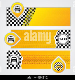 Vari taxi company banner set di 3 Foto Stock