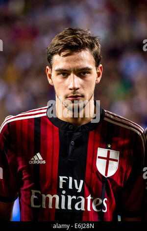 Mattia De Sciglio (Milano), 23 agosto 2014 - Calcio : Trofeo Tim match tra Juventus 0-1 AC Milan a Mapei Stadium-Citta' del Tricolore a Reggio Emilia, Italia. (Foto di Maurizio Borsari/AFLO) Foto Stock