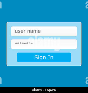 Una illustrazione di pulire Member Login Design Foto Stock