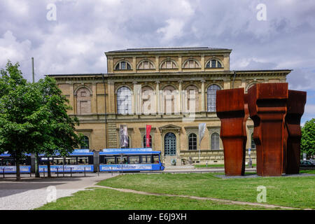 Alte Pinakothek, costruito 1826 al 1836 da L. Von Klenze, Monaco di Baviera, Germania, Europa Foto Stock