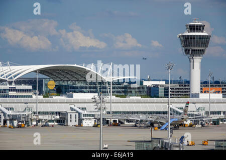 Aeroporto di Monaco II, Franz-Josef-Strauss, Erding, Baviera, Germania, Europa Foto Stock