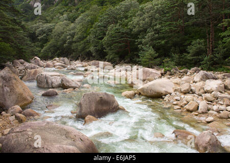 Mount Kumgang. La Corea del Nord. Foto Stock