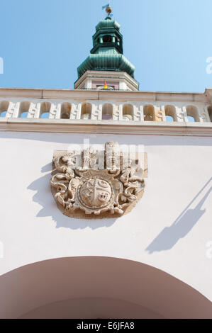 Vecchia piazza principale del mercato nella città vecchia di 'Zamosc' - Patrimonio mondiale UNESCO Foto Stock