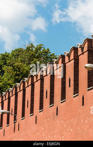 Mura fortificate del Cremlino a Mosca, Russia Foto Stock