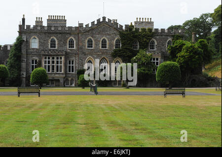 Il centro storico e la casa ancestrale a Hartland Abbey, tra Bideford e Bude,sulla costa atlantica del North Devon, Inghilterra, Regno Unito Foto Stock