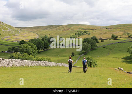 Le Yorkshire Dales National Park a Gordale Scar vicino Malham Yorkshire England Regno Unito Foto Stock