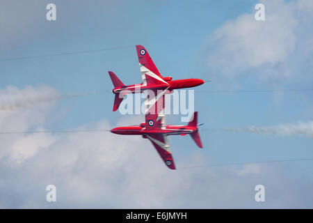 Le frecce rosse display 2014 a Cromer in Norfolk Foto Stock
